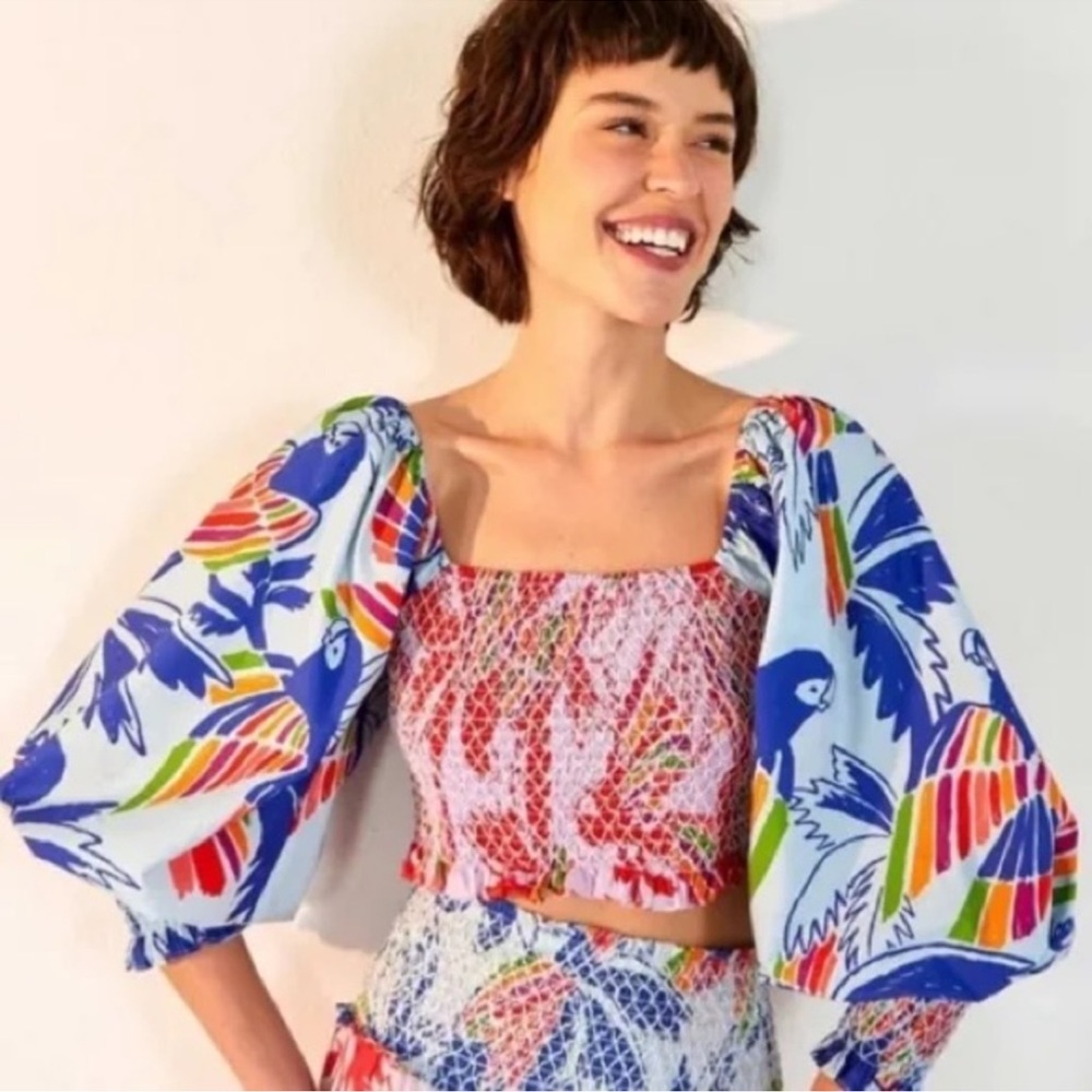 FARM Rio Birds Crop Top